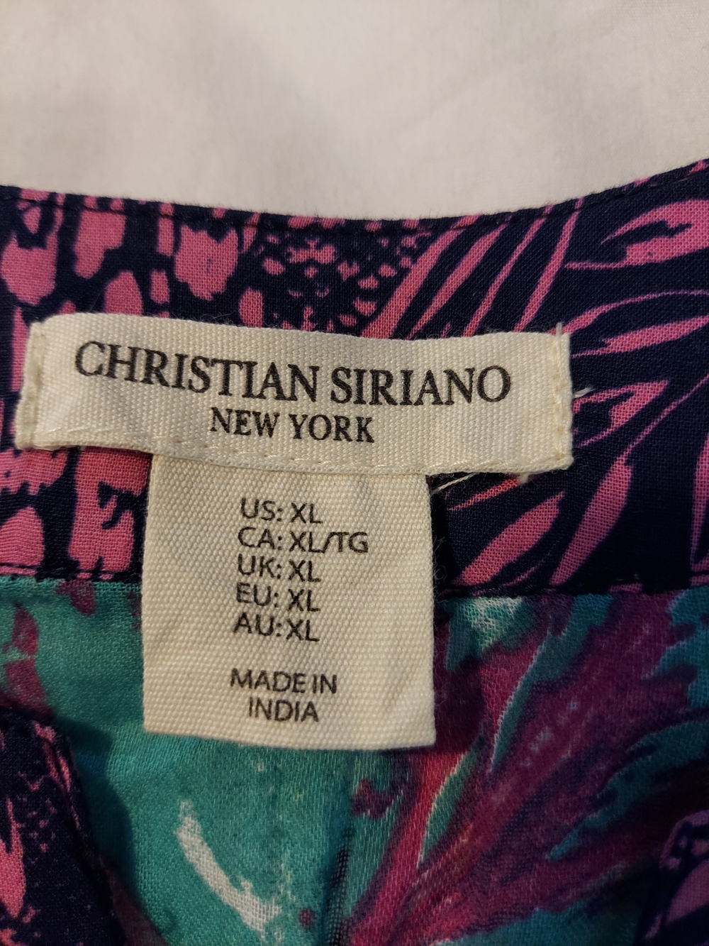 Christian Siriano Cotton Tropical Floral Sleeveless Tank Top - XL - Picture 3 of 7